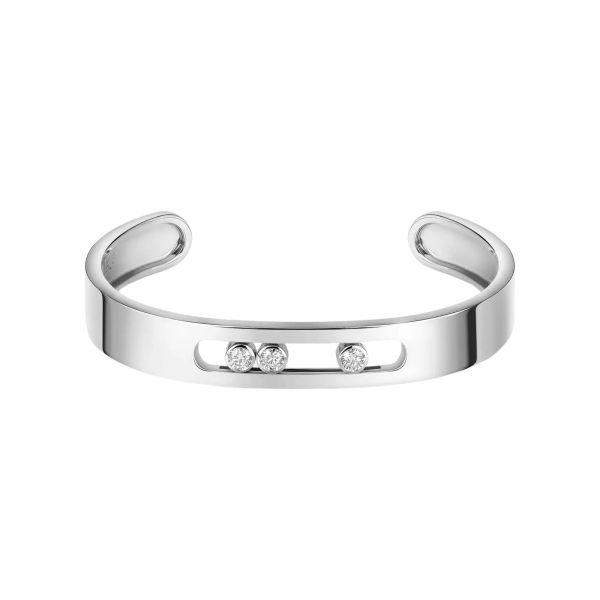 Bangle Messika Move Joaillerie en or blanc et diamants