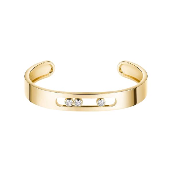 Bangle Messika Move Joaillerie in yellow gold and diamonds