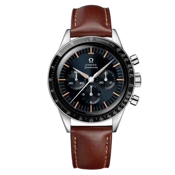 Montre Omega Speedmaster "First OMEGA In Space" Co-Axial Master Chronometer bracelet cuir brun 39,7 mm