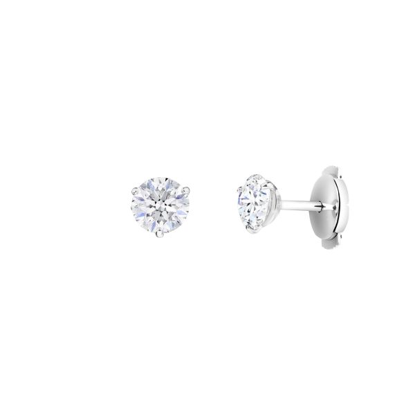 Boucles d’oreilles Lepage Joli Cœur en or blanc et diamants 