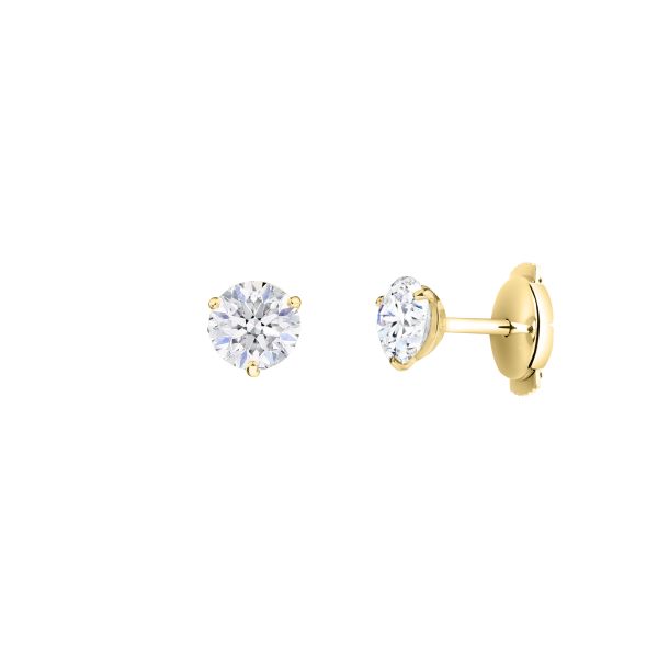 Boucles d’oreilles Lepage Joli Cœur en or jaune et diamants 