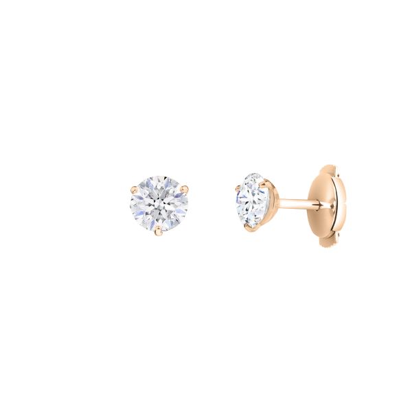 Lepage Joli Cœur earrings in rose gold and diamonds