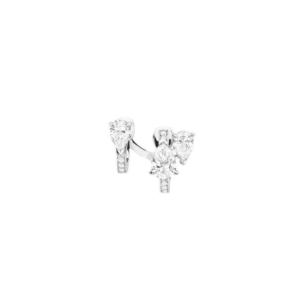 Repossi earring set in white gold and three diamonds