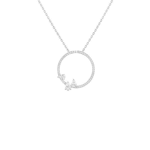 Collier Repossi en or blanc serti de diamants taille poire