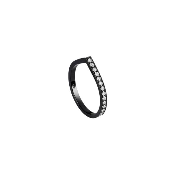 Repossi Antifer Ring in black gold and diamonds