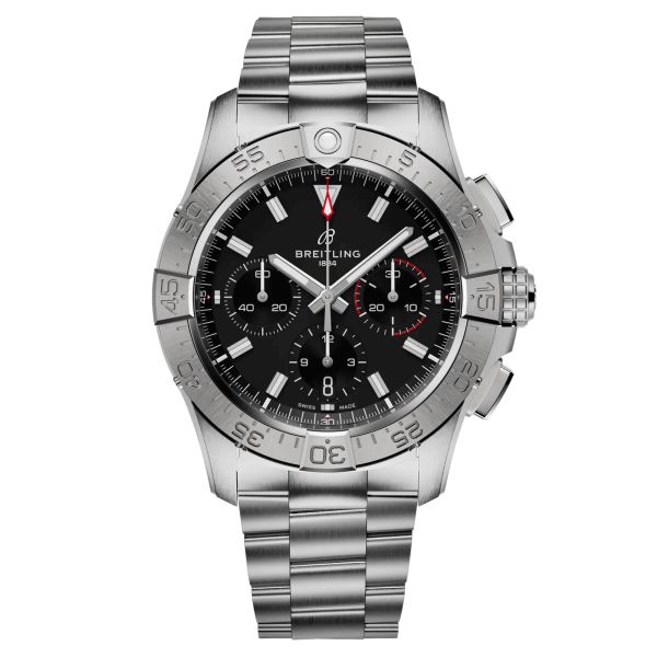 Breitling Avenger B01 Chronograph automatic watch black dial steel bracelet 42 mm AB0146101B1A1