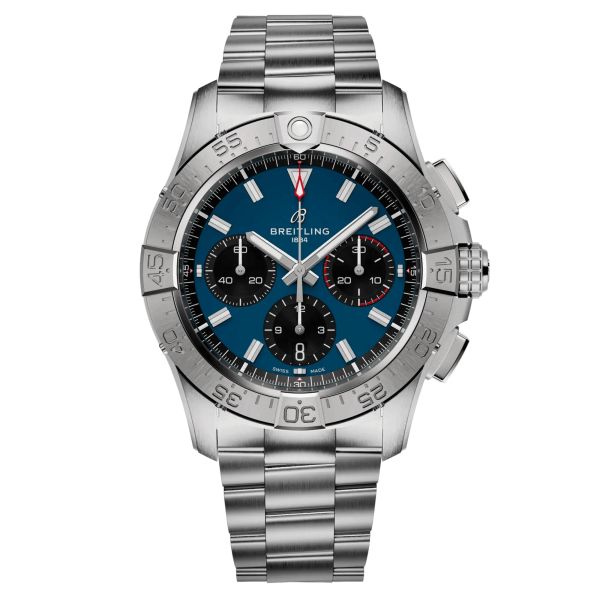 Breitling Avenger B01 Chronograph automatic watch blue dial steel bracelet 42 mm AB0146101C1A1