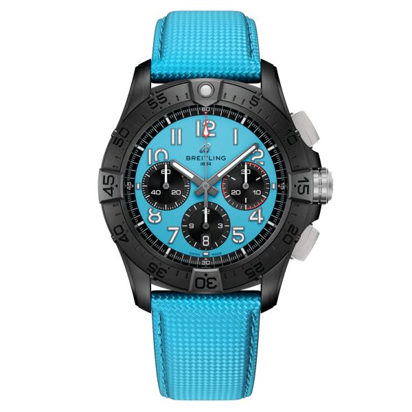 Breitling Avenger B01 Chronograph Night Mission watch turquoise 44 mm SB0146101L1X1