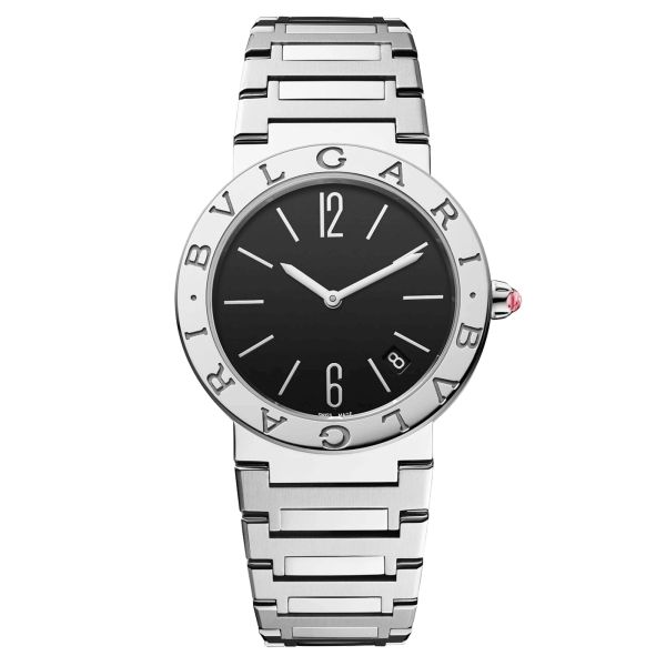 Bulgari Bvlgari Bvlgari quartz watch black dial steel bracelet 33 mm 102922