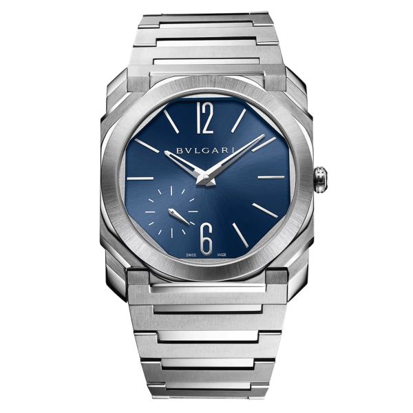 Bulgari Octo Finissimo automatic watch blue dial stainless steel bracelet 40 mm 103431