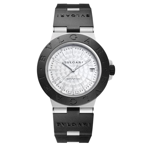 Bulgari Bvlgari Aluminium Sorayama automatic watch black dial black rubber strap 40 mm 103703