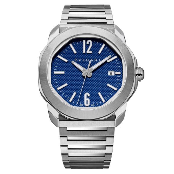 Bulgari Octo Roma automatic watch blue dial steel bracelet 41 mm 103739