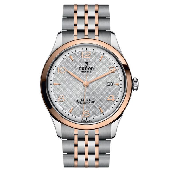 Tudor 1926 automatic watch rose gold bezel silver dial steel and rose gold bracelet 39 mm M91551-0001