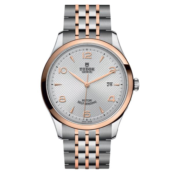 Tudor 1926 automatic watch rose gold bezel silver dial steel and rose gold bracelet 41 mm M91651-0001