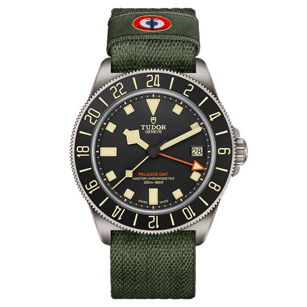 Montre Tudor Pelagos FXD Marine Nationale GMT automatique tissu vert 42 mm M2542G247NU-0002