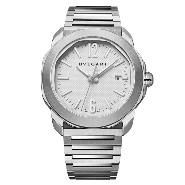 Bulgari Octo Roma automatic watch white dial steel bracelet 41 mm 103738