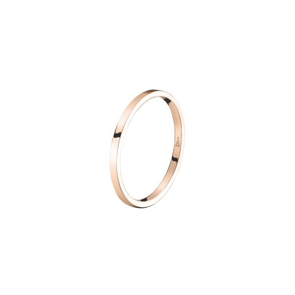 Lepage 2 mm Emoi wedding ring in polished rose gold