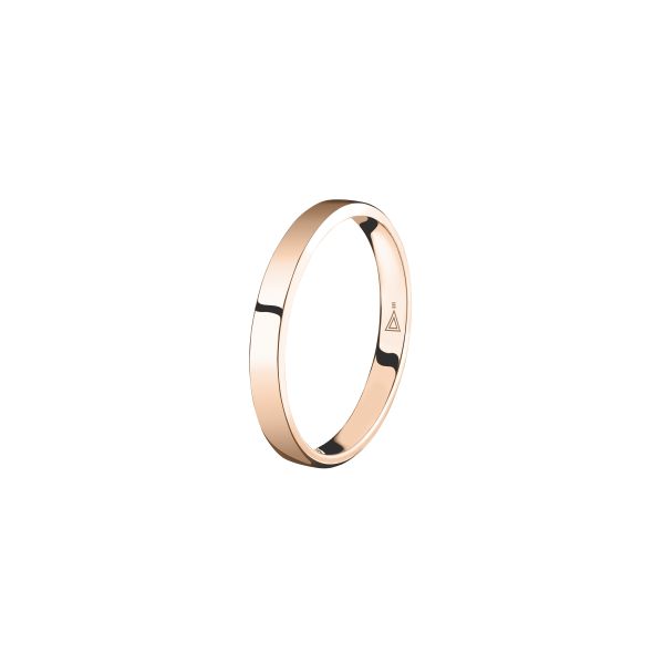 Lepage 3 mm Emoi wedding ring in polished rose gold