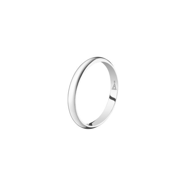 Lepage 3 mm Prémisses wedding ring in polished white gold