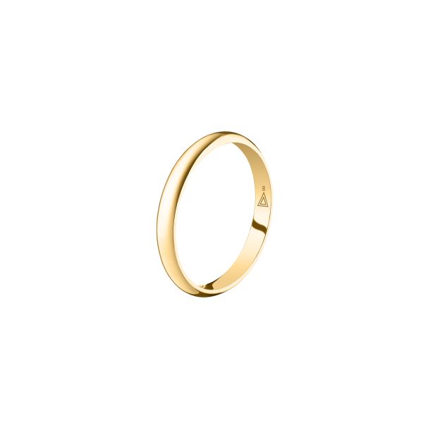 Lepage 3 mm Prémisses wedding ring in polished yellow gold