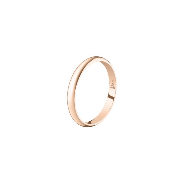 Lepage 3 mm Prémisses wedding ring in polished rose gold