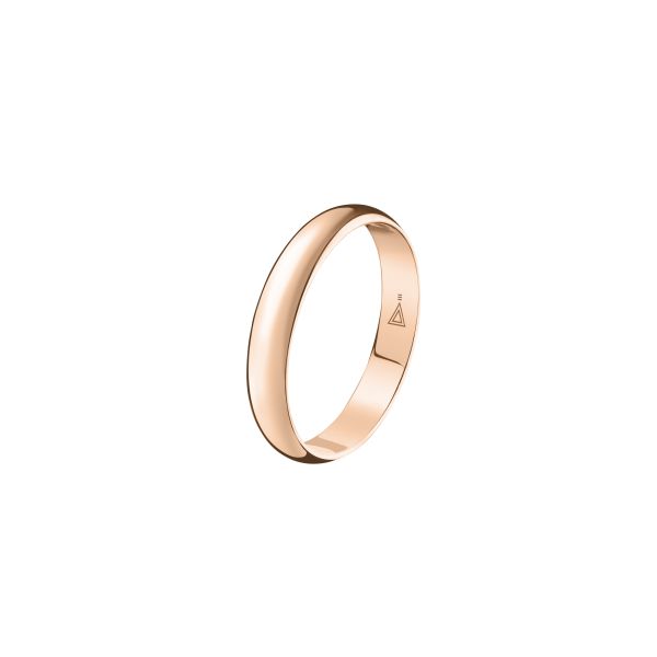 Lepage 5 mm Prémisse wedding ring in polished rose gold