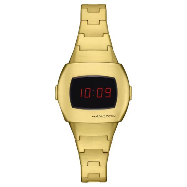 Hamilton PSR 74 Digital quartz PVD yellow gold watch LCD and Oled display