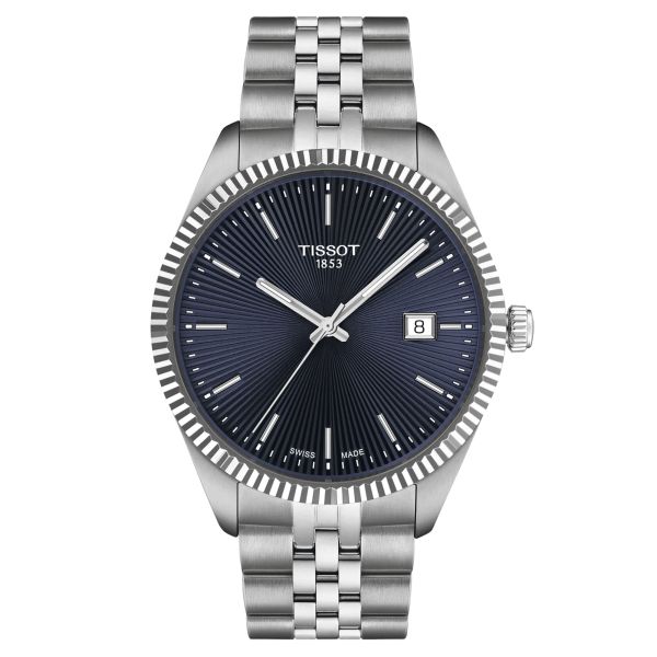 Montre Tissot T-Classic Ballade quartz cadran bleu bracelet acier 40 mm T156.410.11.041.00