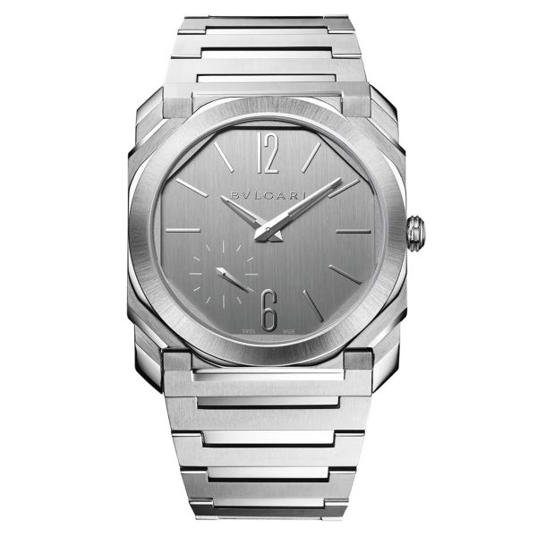 Bulgari Octo Finissimo automatic watch silver dial stainless steel bracelet 40 mm 103464