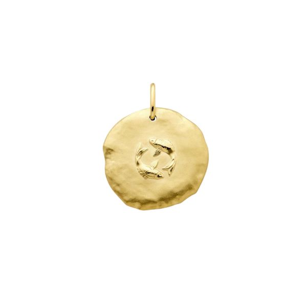 Arthus Bertrand Astro Poissons medal in yellow gold 23 mm