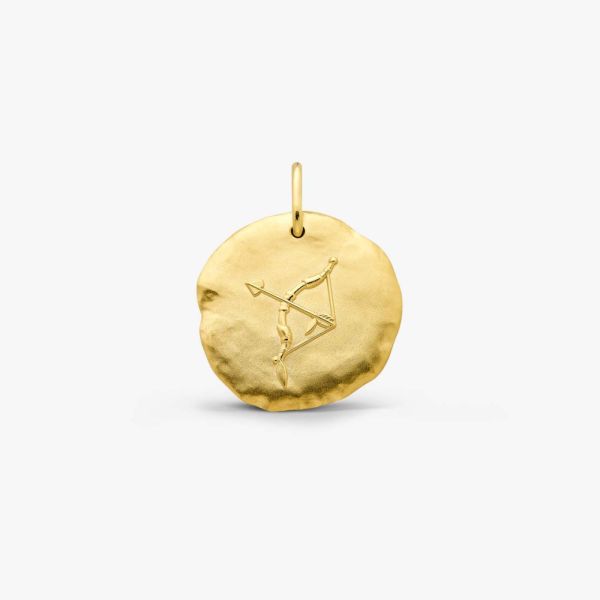 Arthus Bertrand Astro Sagittarius medal in yellow gold 23 mm