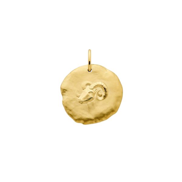 Arthus Bertrand Astro Bélier medal in yellow gold 23 mm