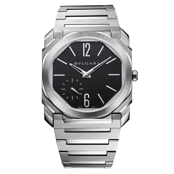 Bulgari Octo Finissimo automatic watch black dial stainless steel bracelet 40 mm 103297