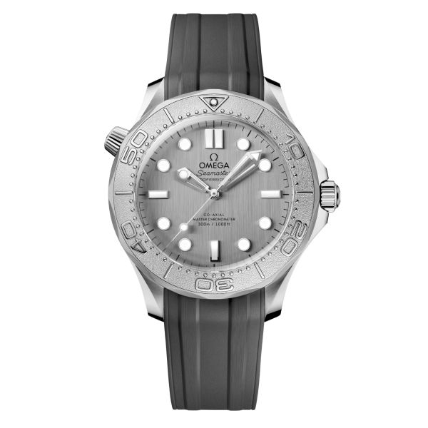 Omega Seamaster Diver 300m Co-Axial Master Chronometer steel dial rubber strap 42 mm