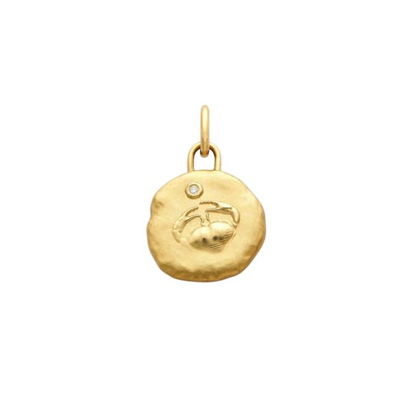 Arthus Bertrand Astro Cancer medal in yellow gold 15 mm