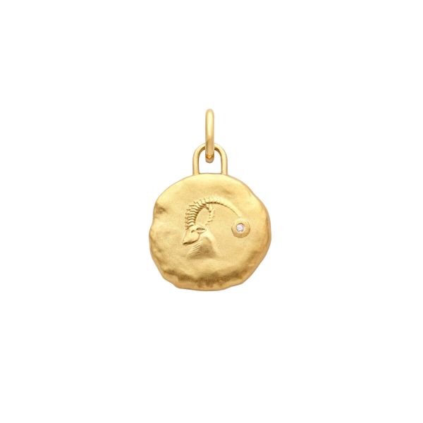 Arthus Bertrand Astro Capricorn medal in yellow gold 15 mm