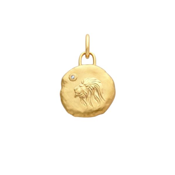 Arthus Bertrand Astro Lion medal in yellow gold 15 mm