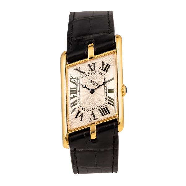 Cartier "CPCP" Tank Asymétrique "Jumbo" Yellow Gold 2842 manual 26,5 x 41 Full Set