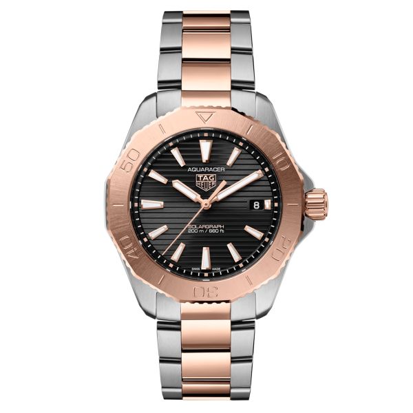 TAG Heuer Aquaracer Professional 200 Solargraph rose gold plated steel 40 mm WBP1121.BB0003