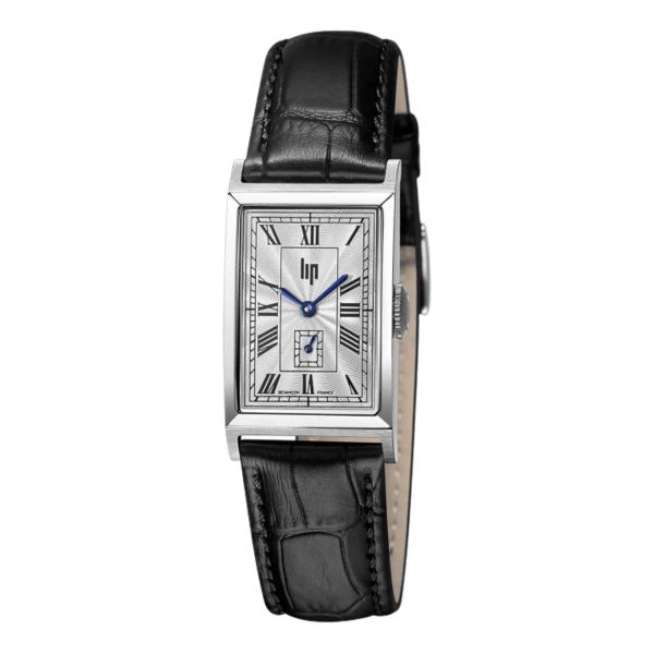 Lip Churchill T18 Small Seconds quartz silver dial black leather strap 38,5 x 21,2 mm