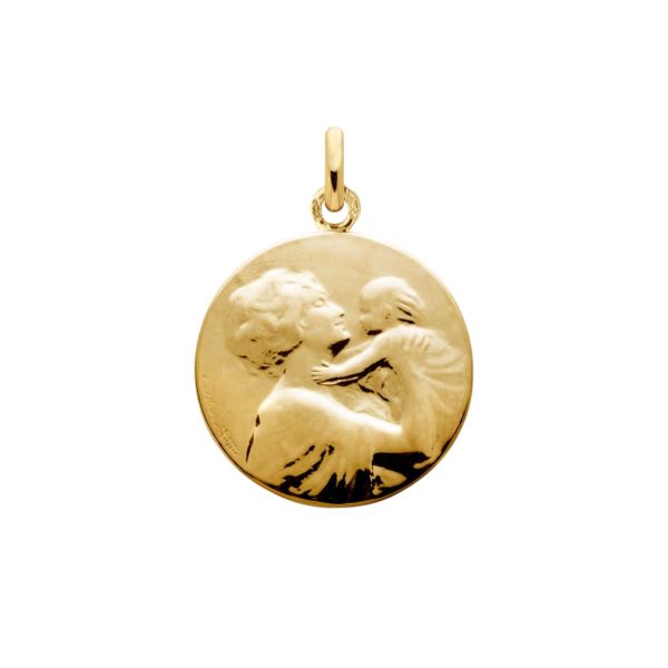 Arthus Bertrand Maternity medal in 18 mm yellow gold