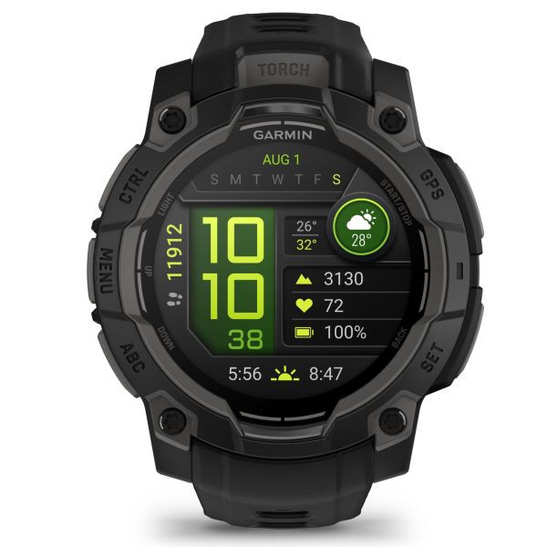 Montre Garmin Instinct 3 AMOLED bracelet silicone noir 45 mm