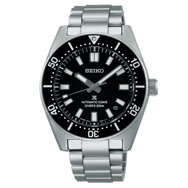 Montre Seiko Prospex Diver's 1965 Heritage automatique cadran noir bracelet acier 40 mm SPB453