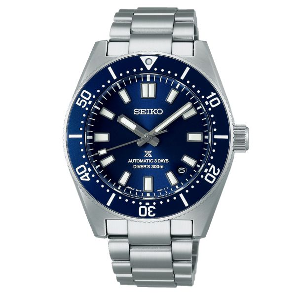 Montre Seiko Prospex Diver's 1965 Heritage automatique cadran bleu bracelet acier 40 mm SPB451