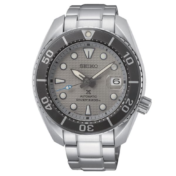 Montre Seiko Prospex Automatique Diver's 200m cadran gris bracelet acier 45 mm SPB175J1