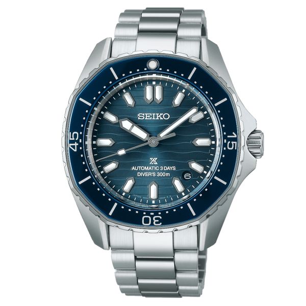 Montre Seiko Prospex Diver's 300M automatique cadran bleu bracelet acier 41 mm SPB483J1