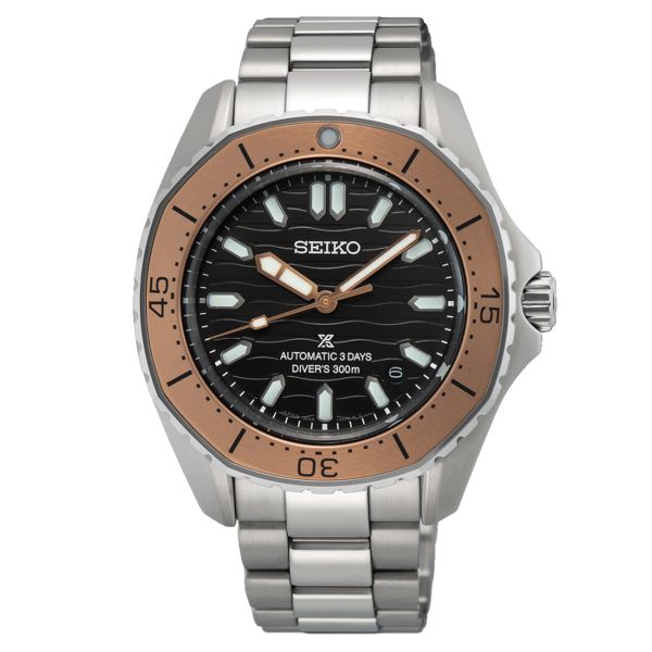 Montre Seiko Prospex Diver's 300M automatique cadran noir bracelet acier 41 mm SPB485J1