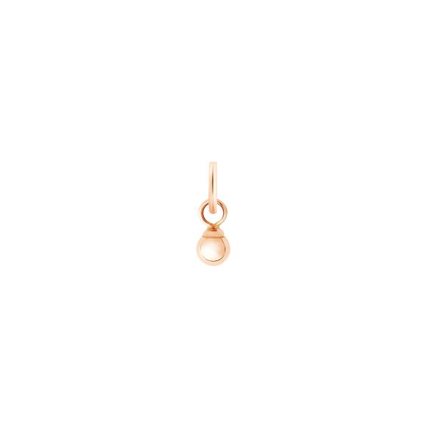 Ginette NY Tiny bead charm pendant in rose gold 