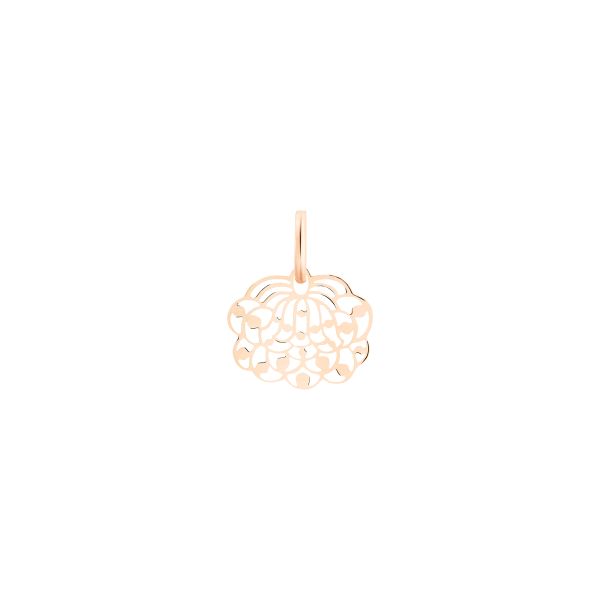 Ginette NY Mini lotus charm pendant in rose gold 