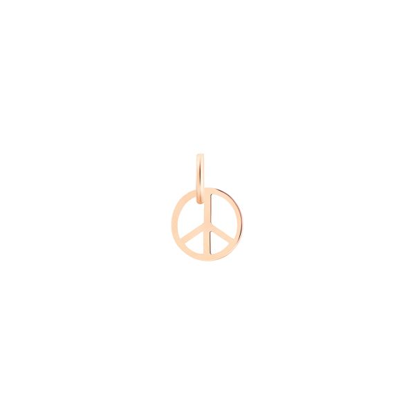 Ginette NY Mini peace & love charm pendant in rose gold